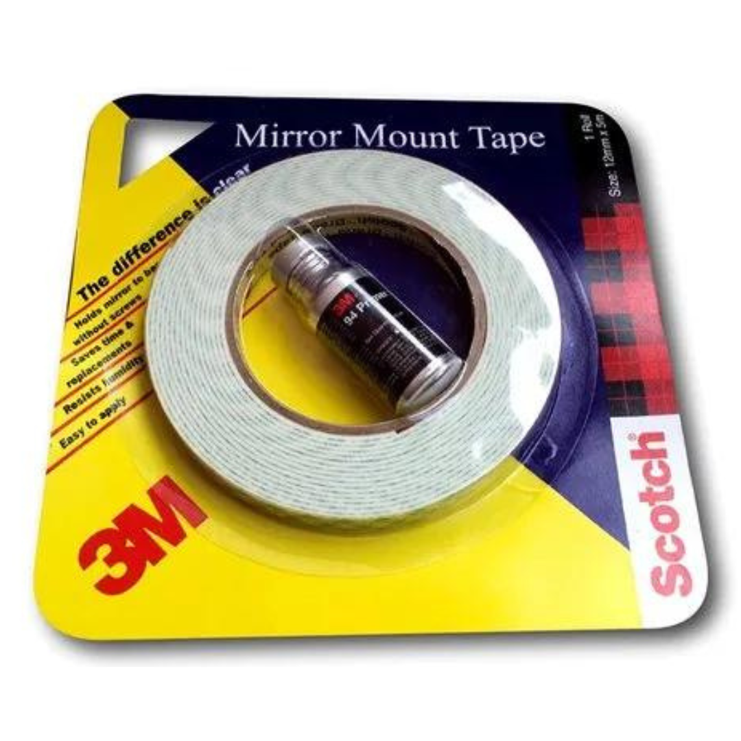 3M MIRROR MOUNTING TAPE WITH PRIMER BLISTER PACKING - 25MM X 5M